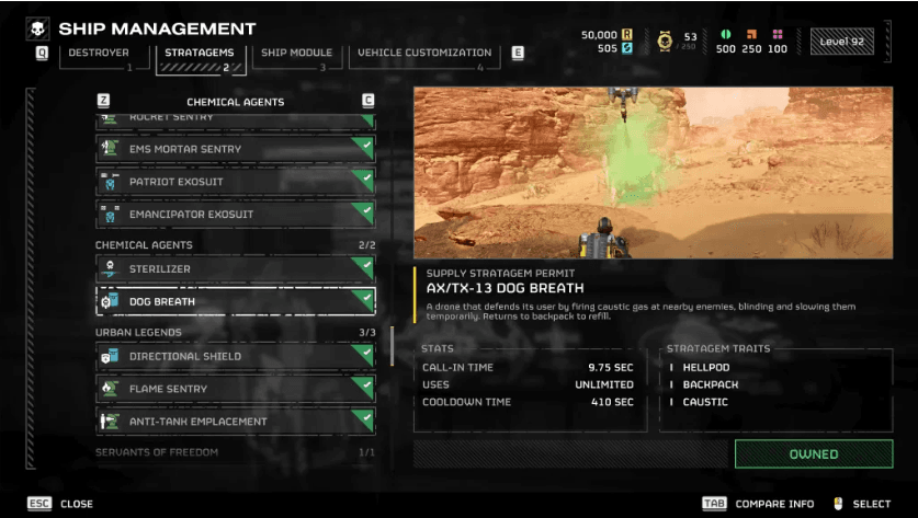 AX/TX-13 Dog Breath( HellDivers 2)