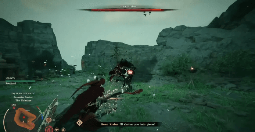 Kraber wields a massive harpoon spear