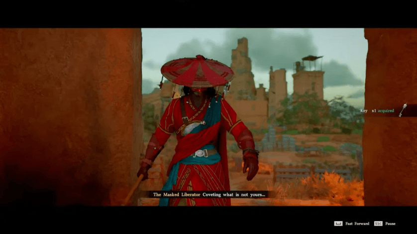 The Masked Liberator tests your swordsmanship